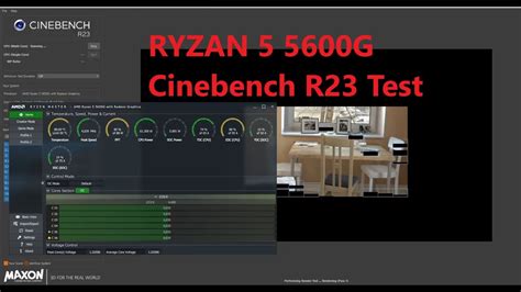 Amd Ryzen 5 5600g Cinebench R23 Test With Temparature Monitoring No Gpu Youtube