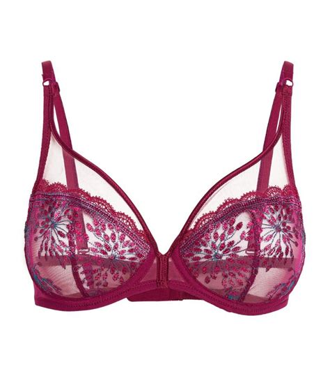 Buy Simone Perele Singuliere Full Cup Plunge Bra Red At 29 Off