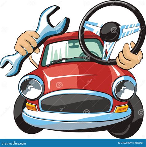 Car Steering Fix Stock Vector Illustration Of System 34505989