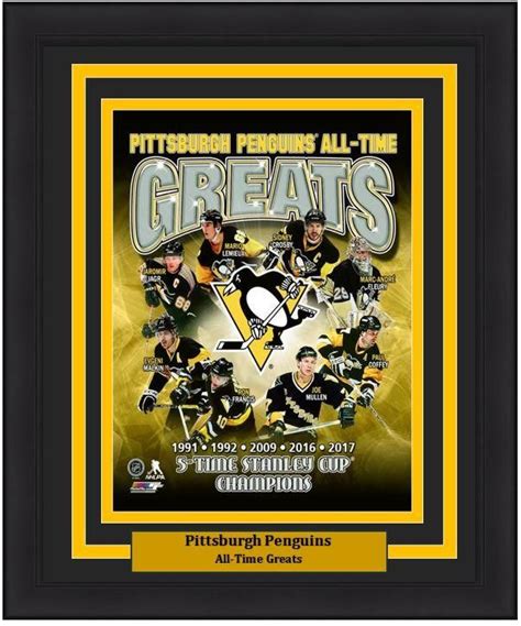 Pittsburgh Penguins All Time Greats Nhl Hockey X Framed And