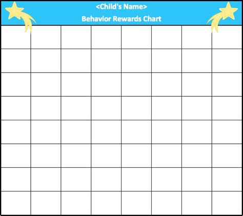 Sticker Behavior Chart Template | Sticker chart, Printable reward ...