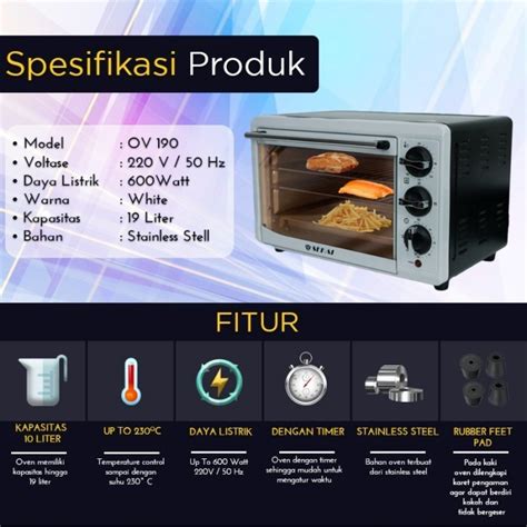 Jual Oven Listrik Sekai Ov 190 Low Watt Pemanggang Serbaguna 19 Liter