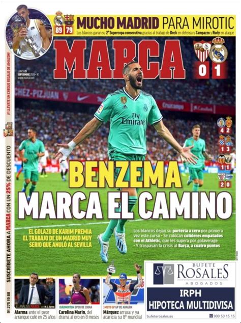 Real Madrid Tv Sevilla Real Madrid Portadas De Marca Y As