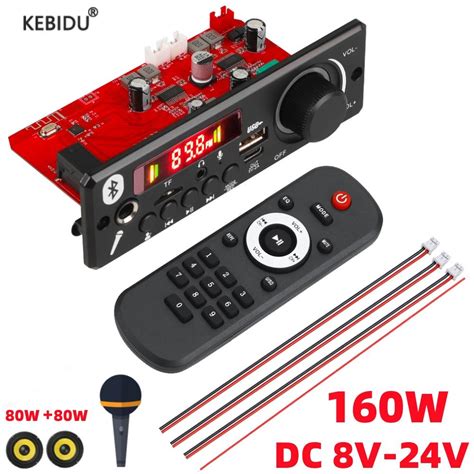 Amplificador 160w2 80W Bluetooth MP3 Decodificador Placa 12V DIY MP3