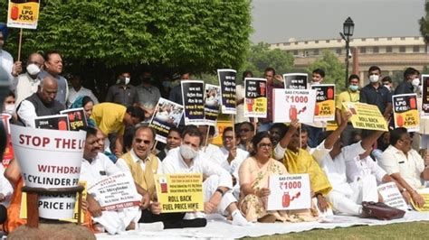 In Photos Congress Protest Against Fuel Price Hike And Inflation