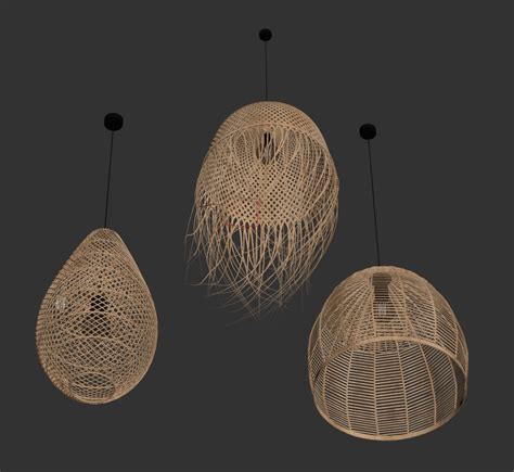 10869 Download Free Rattan Jellyfish Pendant Lamp Model By Kha Vi