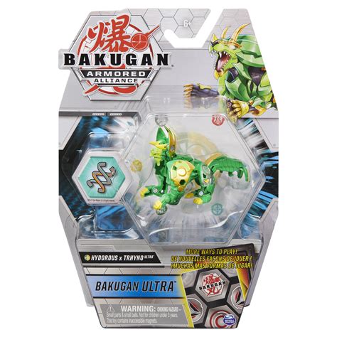 Bakugan Ultra Fused Hydorous X Trhyno 3 Inch Tall Armored Alliance Collectible Action Figure