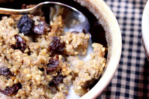 Healthy Baked Steel Cut Oatmeal With Bananas Walnuts And Raisins