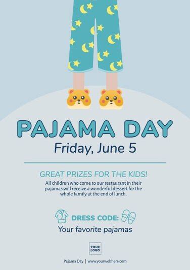 Editable Pajama Day Flyer Designs