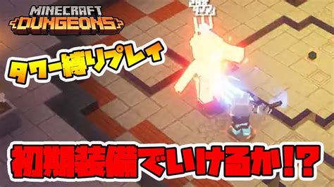 最新タワー攻略！オーバーチャージ雪の弓で邪悪なレイスを速攻で倒せるのか！？【マイクラダンジョンズ】【naotin】