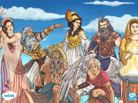 The 12 Titans Greek Mythology