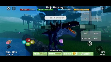 Dinosaur Simulator Kaiju Bary Showcase Youtube