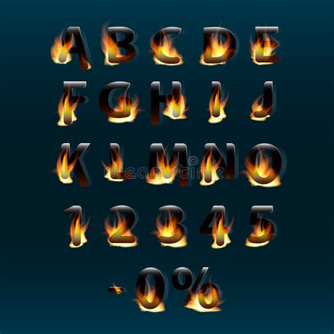 Fire Font Stock Illustrations Vecteurs Clipart 17 037 Stock