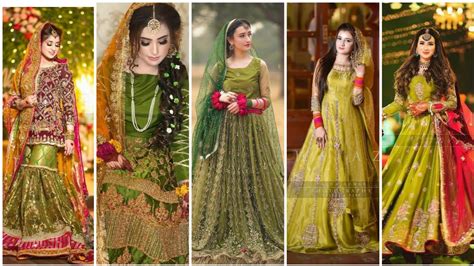 Modern And Stylish Indian And Pakistani Bridal Mehndi And Mayon Dresses