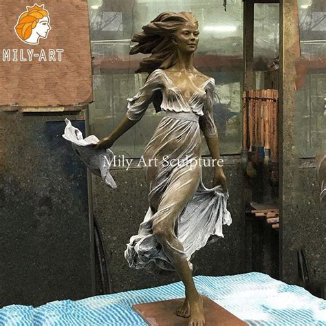 Famous Luo Li Rong Sculpture Bronze Woman For Sale Mily Statue