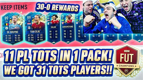 MY 30 0 TOP 100 EPL TOTS FUT CHAMPIONS REWARDS 31 TOTS IN ONE PACK