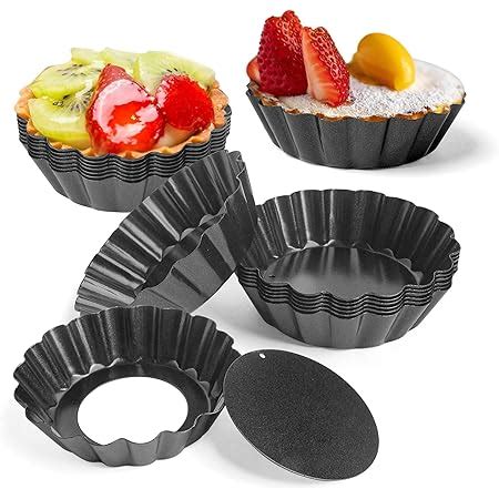 Cyimi Pcs Egg Tart Tins Mini Tart Molds Removable Bottom Cupcake