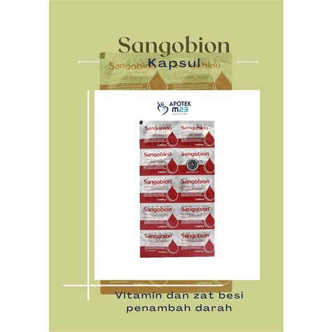 Jual Sangobion Strip 10 Kapsul Suplemen Penambah Darah Dan Zat Besi