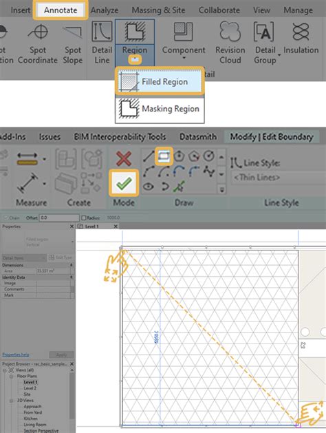 How To Create Filled Regions In Revit Hatch Patterns Mashyo