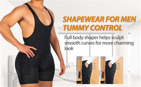 Amazon Nonecho Men Shapewear Full Body Shaper Slimming Bodysuit