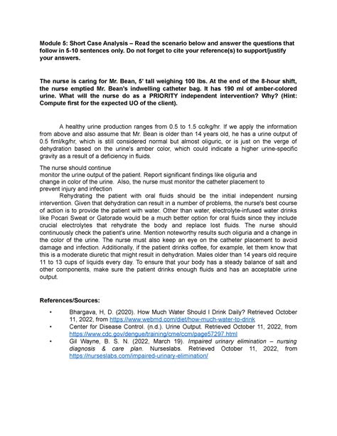 Module 5 Management of Clients with Renal Problems - Module 5: Short