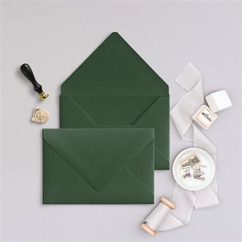 Forest Green Envelopes Size Options A7 5 Envelope 5 1 2 X 7 1 2