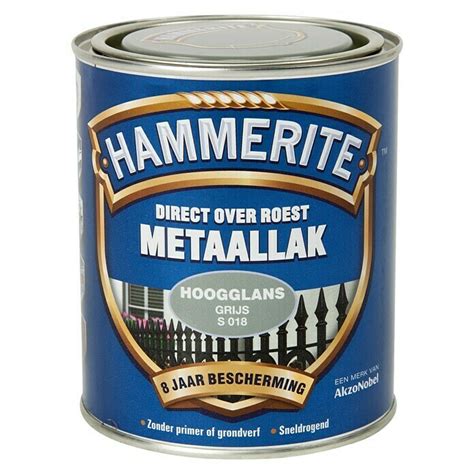 Hammerite Metaallak Hoogglans Grijs Grijs 750 Ml Hoogglans BAUHAUS