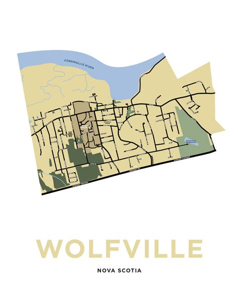 Wolfville, Nova Scotia Map Print – Jelly Brothers