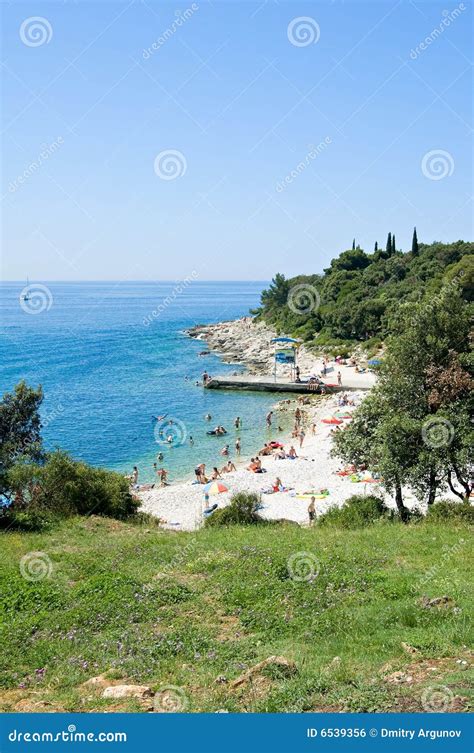 Istrian beach stock photo. Image of coastline, edge, nature - 6539356