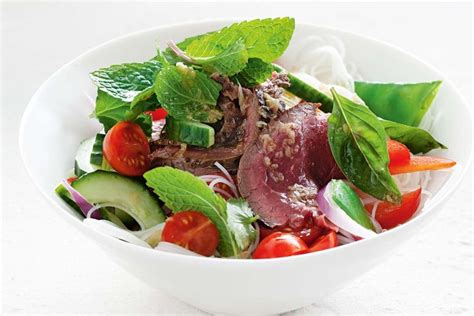 Thai Beef Salad With Noodles Recipe Recipes Au