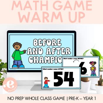 Math Warm Up Game Before And After Champion by Teaching with Miss Pollard