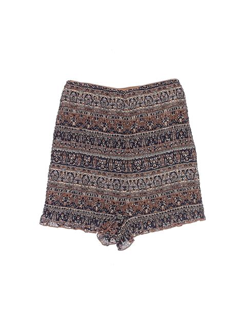 Intimately By Free People Polyester Multi Color Brown Shorts Size