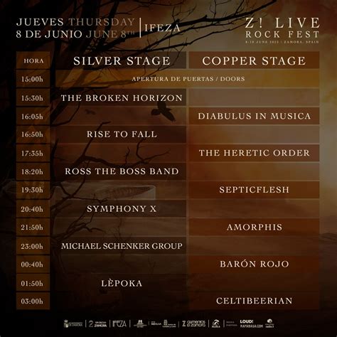 Z Live Rock Running Order V Day Concerts Metal