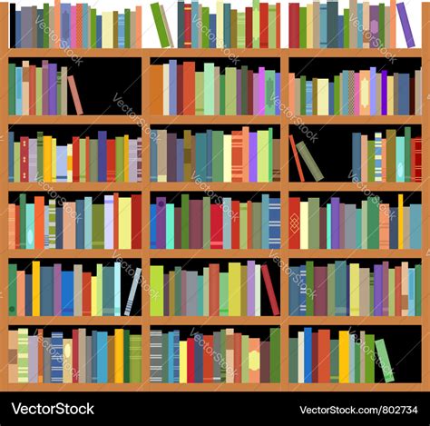 Bookshelf Royalty Free Vector Image Vectorstock