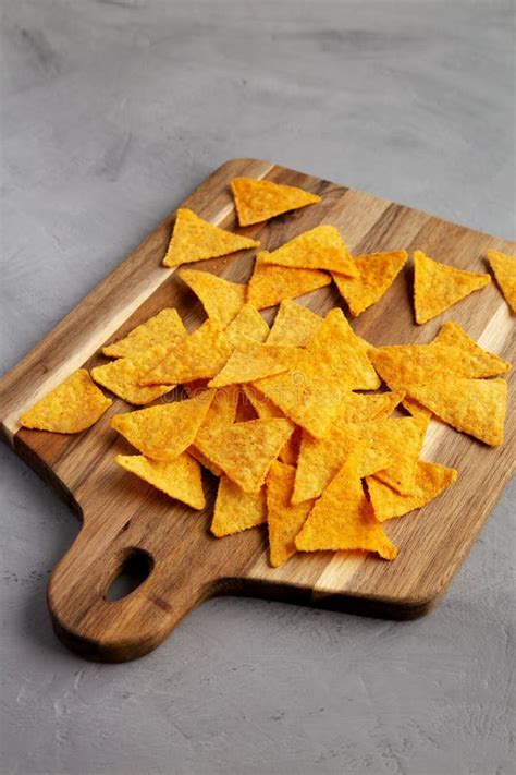 Gluten Free Mexican Tortilla Chips With Barbecue Flavor On A Wooden