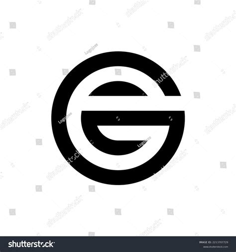 Letter Ge Monogram Logo Design Royalty Free Stock Vector 2213707729