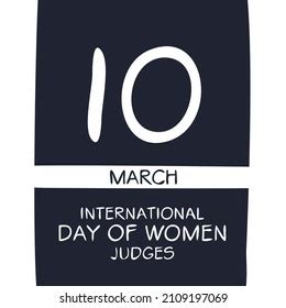 International Day Women Judges Held On Stock Vector Royalty Free