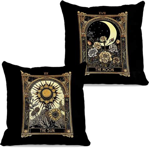 Oflich Tarot Card Pillow Covers 18 X 18 Set 2 Pieces