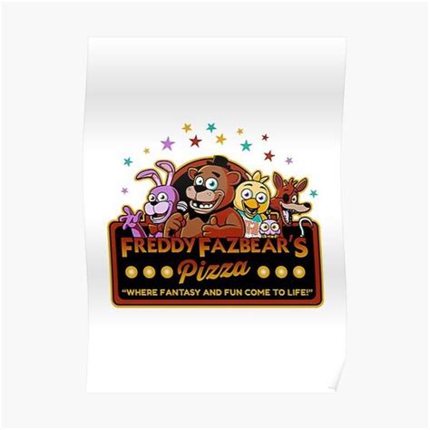 Five Nights At Freddys Freddy Fazbears Pizza Fnaf Logo Premium Matte Vertical Poster Sold By