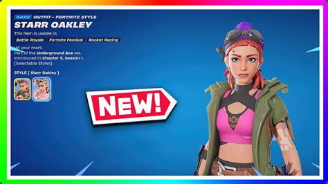 Fortnite Shop New Starr Oakley Outfit And Icon Series Social Climber