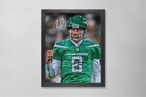 Aaron Rodgers New York Jets Poster Art Autographed NFL 4x6, 5x7, 8x10 ...