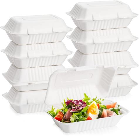 Lawei Pack Clamshell Take Out Food Containers X Inch Single