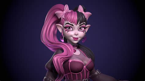 Artstation Draculaura Fan Art Wip