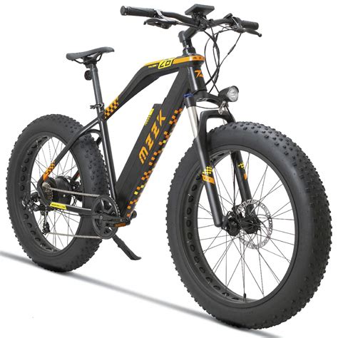 MZZK 500W Electric Mountain Snow Bike With 26 Inch Fat Tires And