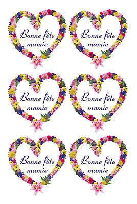 Planche De Stickers Bonne Fete Mamie Adh Sif Adhesive Autocollant