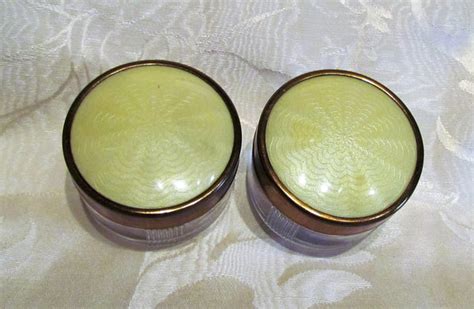 Vintage Vanity Jar Set Art Deco Powder Jars 1940s Guilloche Celluloid Power Of One Designs