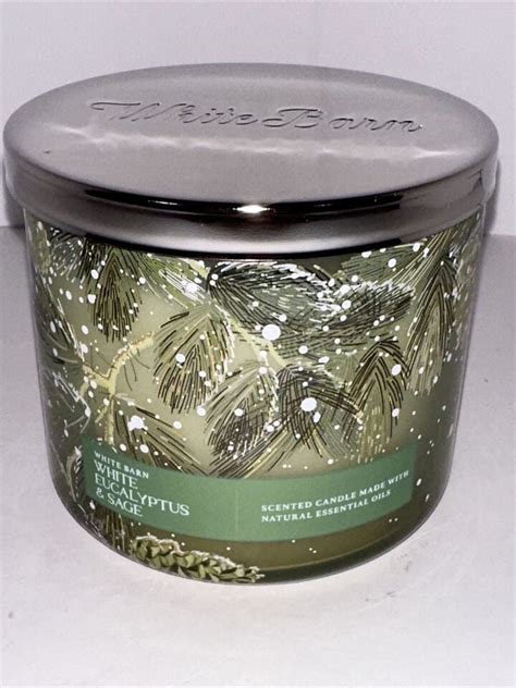 Bath Body Works White Eucalyptus Sage 3 Wick Scented Candle