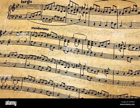 Music notes on stave, old paper background Stock Vector Image & Art - Alamy