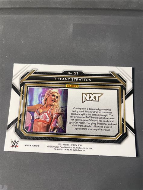 2023 Panini Prizm Wwe Wrestling Red Wave Prizm Tiffany Stratton 51 Ebay