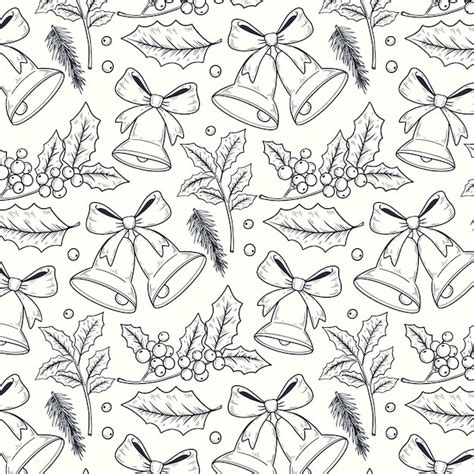 Free Vector Hand Drawn Christmas Pattern Design